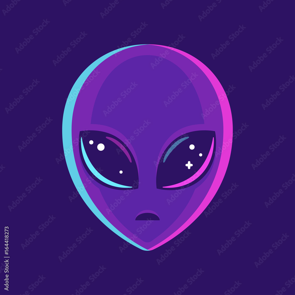Alien face illustration Stock Vector | Adobe Stock