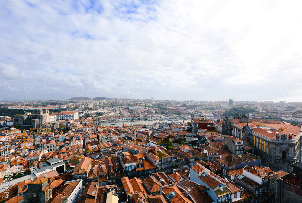 Aerial view of Porto, Portugal.