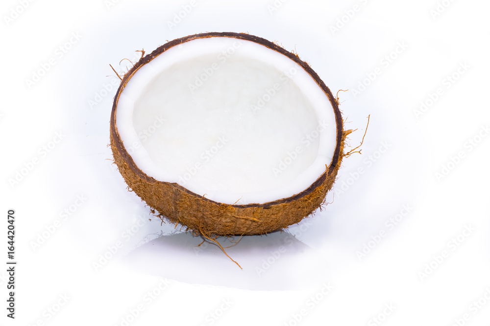 Coconuts on white background. Collection. Coconuts on white background. Collection.