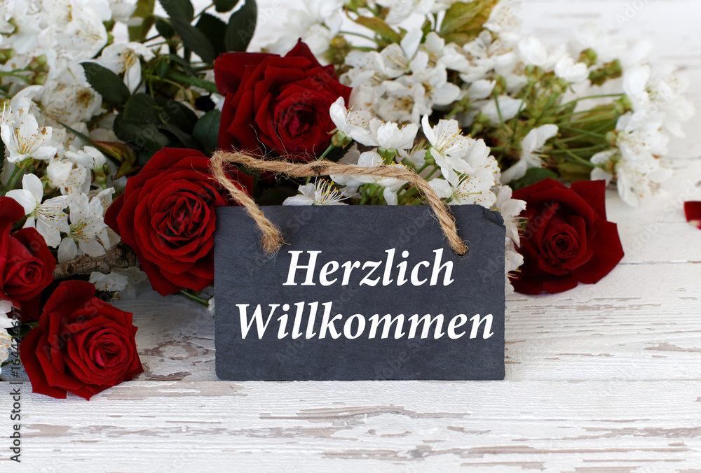 Herzlich Willkommen Stock Photo | Adobe Stock
