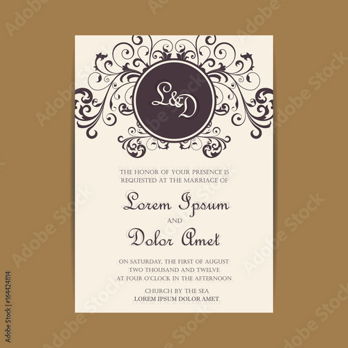 Wedding invitation and save the date cards