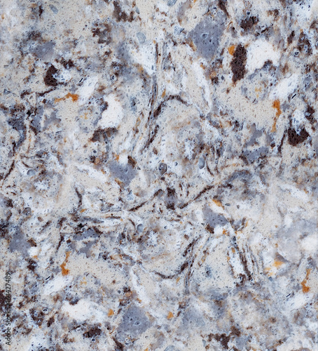 Close up of abstract artificial rock texture. Imitation black-and-white marble. © Anastasiya