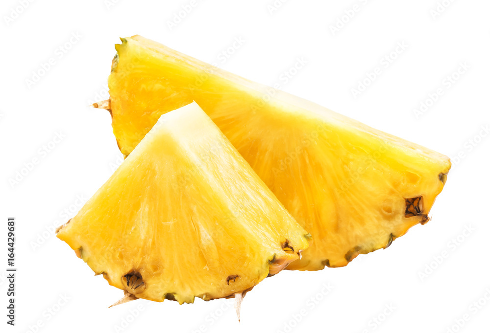 Pineapple slice isolated on white background Pineapple slice isolated on white background