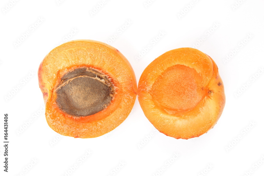 Isolated apricot on white background for design packing Isolated apricot on white background for design packing