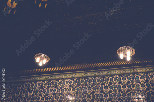 cairo, egypt, may 6, 2017: view inside muhammad ali mosque at manial palace, old mosque in egypt photo