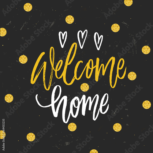  sketch hand drawn calligraphy welcome home 
