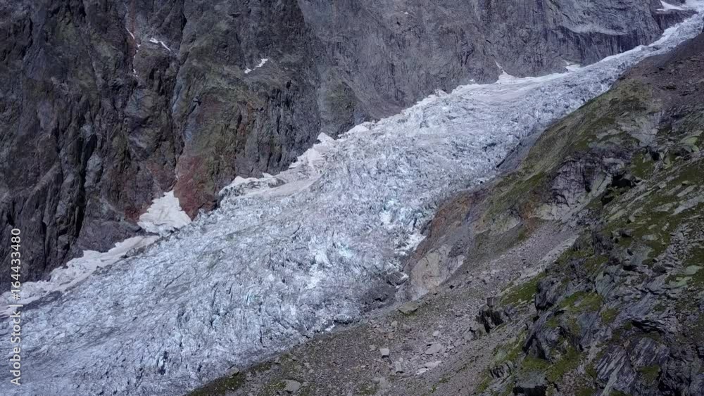 Aerial shot of Brouillard Glacier, Mont Blanc, Courmayer, Valle d'Aosta, Italy. Aerial shot of Brouillard Glacier, Mont Blanc, Courmayer, Valle d'Aosta, Italy.