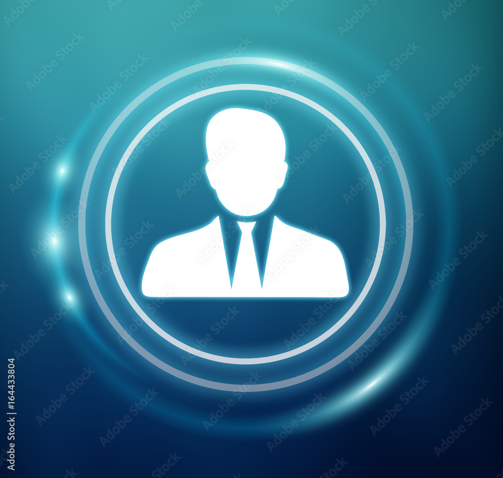 3D rendering businessman connection interface 3D rendering businessman connection interface