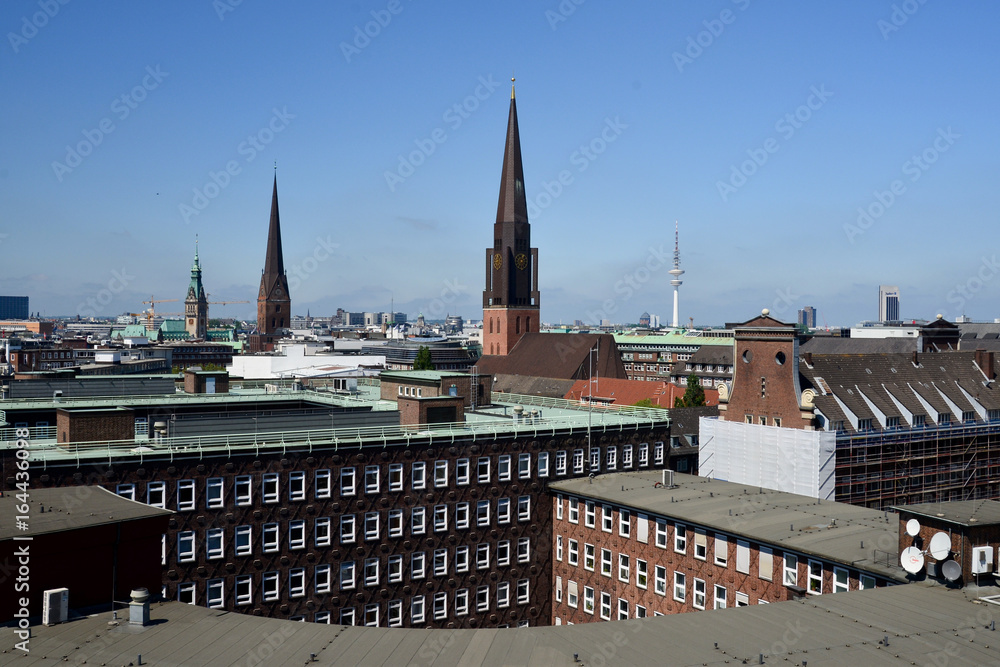 Obraz premium Blick über Hamburg