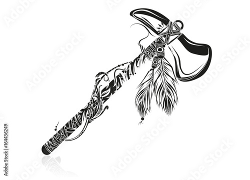 Natives Ethno Design
Tomahawk mit Federschmuck