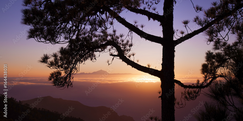 sunset over Teide