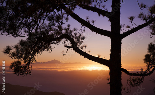 sunset over Teide