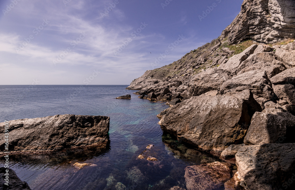 Rocks in the Black Sea. Crimea