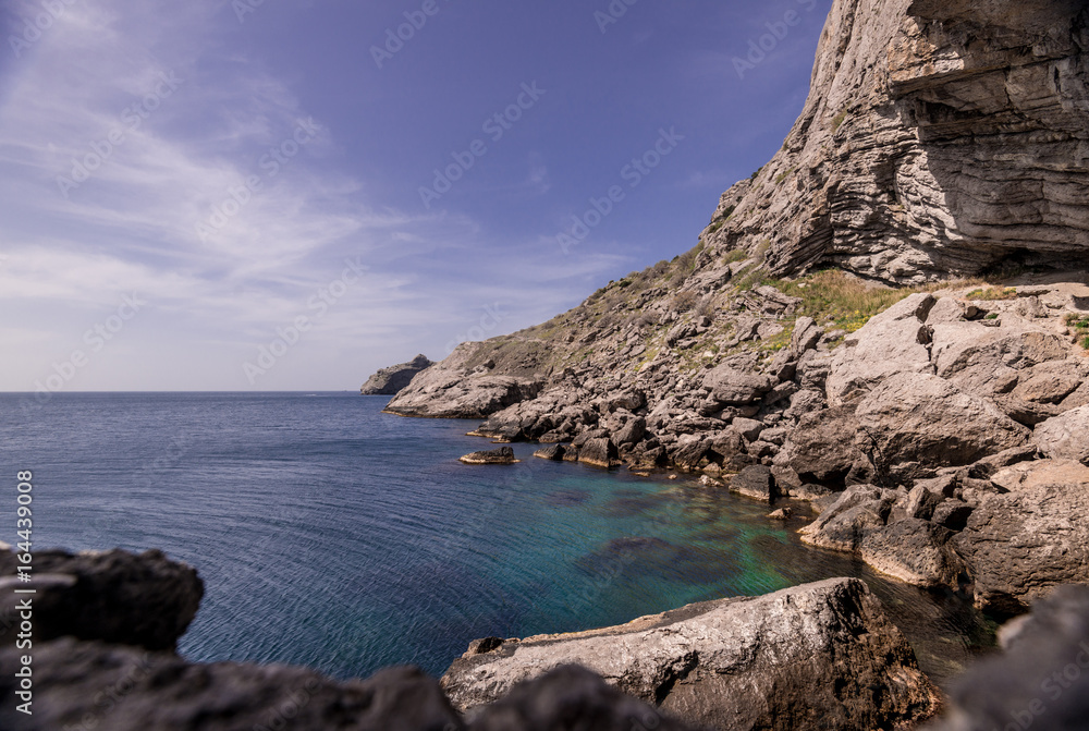 Rocks in the Black Sea. Crimea