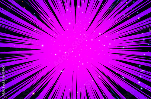 Hyper Speed Warp Sun Rays or Explosion Boom for Comic Books Radial Background Vector