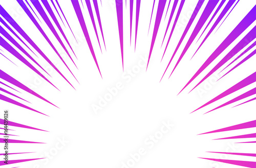 Purple Sun Rays or Explosion Boom for Comic Books Radial Background Vector