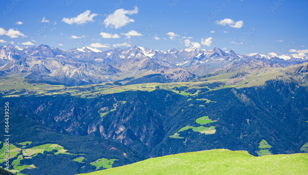 alpine mountain landscape in Europe, Summer view