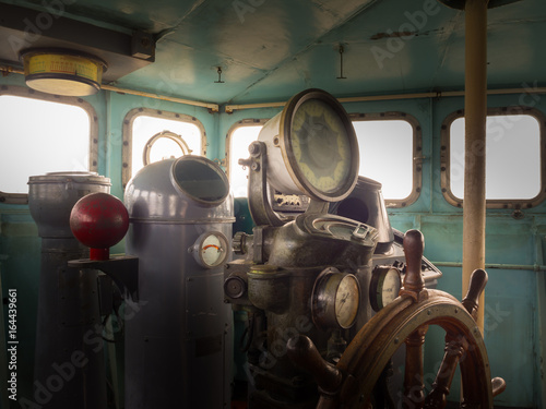 Control room on the battleship,Vintage control style