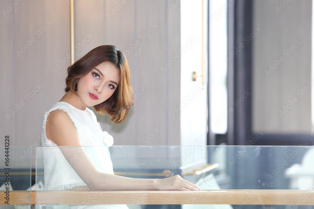 Beauty Spa Woman with perfect skin Portrait Caucasian on white background Beauty Spa Woman with perfect skin Portrait Caucasian on white background