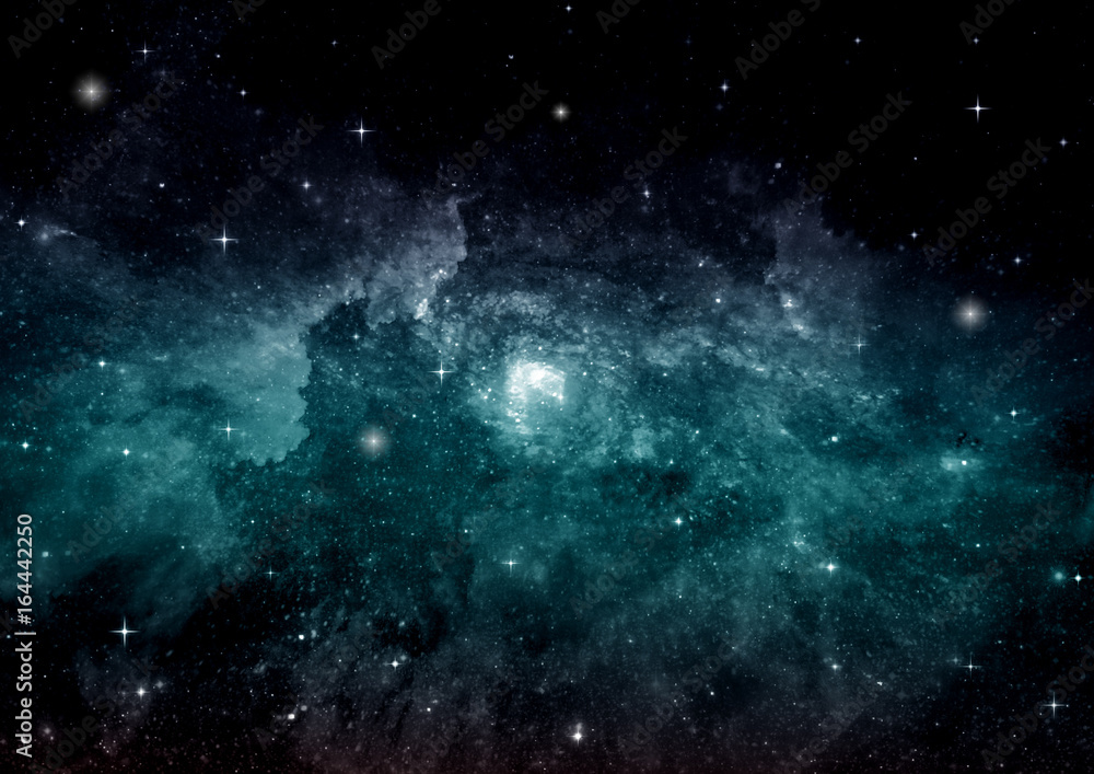 Naklejka galaktyka w wolnej przestrzeni