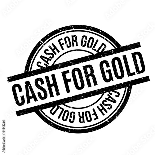 Cash For Gold rubber stamp. Grunge design with dust scratches. Effects can be easily removed for a clean, crisp look. Color is easily changed.
