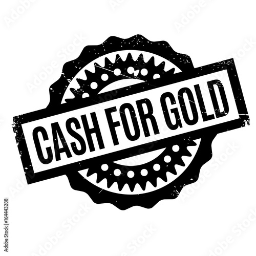 Cash For Gold rubber stamp. Grunge design with dust scratches. Effects can be easily removed for a clean, crisp look. Color is easily changed.