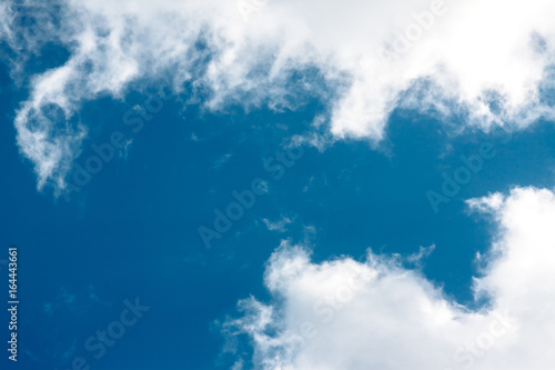 Blue sky with clouds, background.
