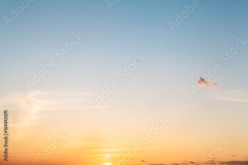 Sunset sky with clouds, background. © alexh2015