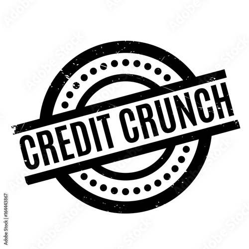 Credit Crunch rubber stamp. Grunge design with dust scratches. Effects can be easily removed for a clean, crisp look. Color is easily changed.