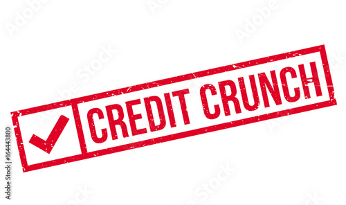 Credit Crunch rubber stamp. Grunge design with dust scratches. Effects can be easily removed for a clean, crisp look. Color is easily changed.