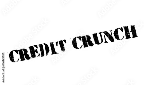 Credit Crunch rubber stamp. Grunge design with dust scratches. Effects can be easily removed for a clean, crisp look. Color is easily changed.