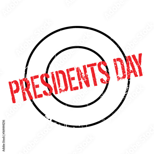 Presidents Day rubber stamp. Grunge design with dust scratches. Effects can be easily removed for a clean, crisp look. Color is easily changed.
