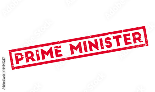 Prime Minister rubber stamp. Grunge design with dust scratches. Effects can be easily removed for a clean, crisp look. Color is easily changed.