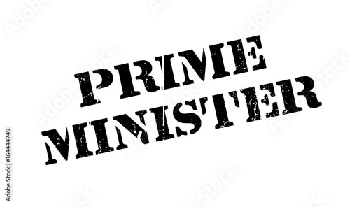 Prime Minister rubber stamp. Grunge design with dust scratches. Effects can be easily removed for a clean, crisp look. Color is easily changed.