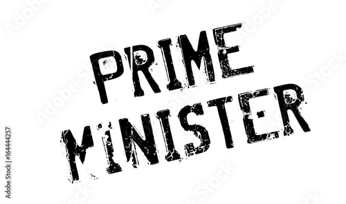 Prime Minister rubber stamp. Grunge design with dust scratches. Effects can be easily removed for a clean, crisp look. Color is easily changed.