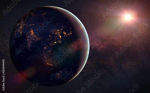 Fototapeta Naklejka Na Ścianę i Meble -  sunset over planet Earth