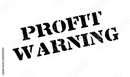Profit Warning rubber stamp. Grunge design with dust scratches. Effects can be easily removed for a clean, crisp look. Color is easily changed.