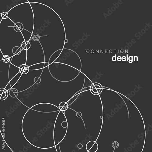 Technology abstract dot and circle connection