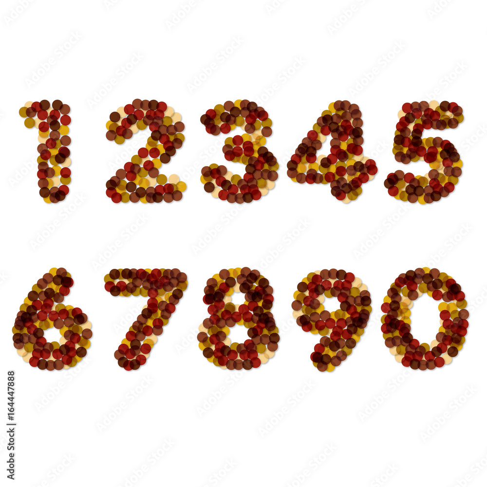 Konfetti, Number, Bunt, Papier, Bunte Konfetti Zahlen von 1 bis 9 und 0 Konfetti, Number, Bunt, Papier, Bunte Konfetti Zahlen von 1 bis 9 und 0