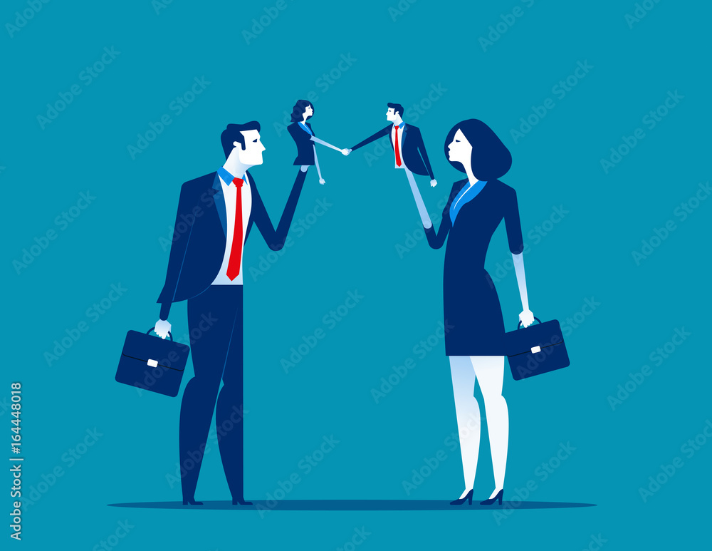 Business puppet. Concept business vector illustration. Business puppet. Concept business vector illustration.