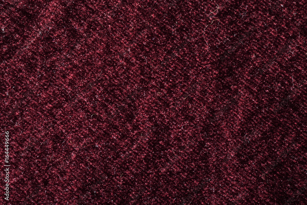Fototapeta premium Textur eines roten Teppichs quer im Closeup