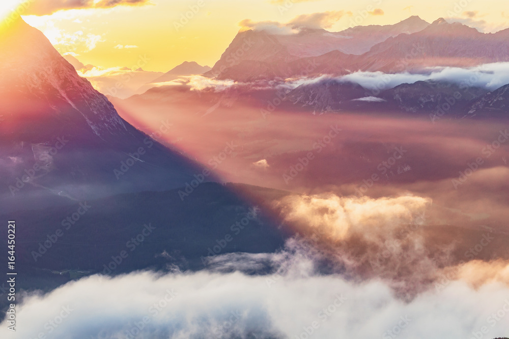 Amazing Mountains. Highlands of the Karwendel in the european Al Amazing Mountains. Highlands of the Karwendel in the european Al