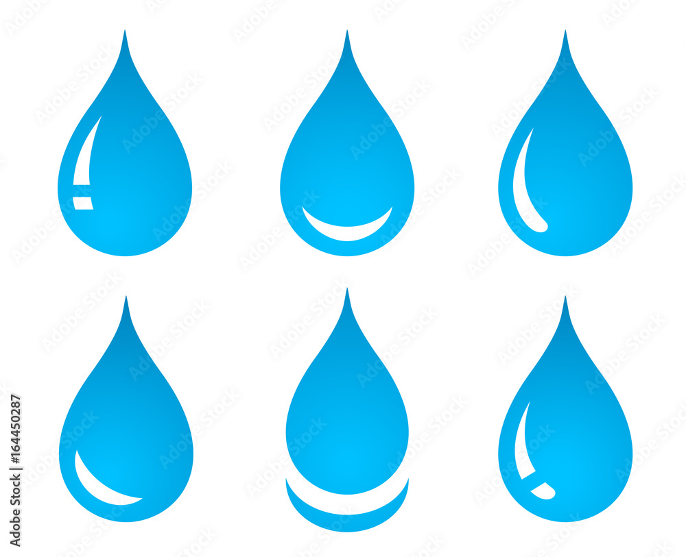 water drop set icons water drop set icons