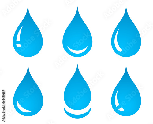 water drop set icons