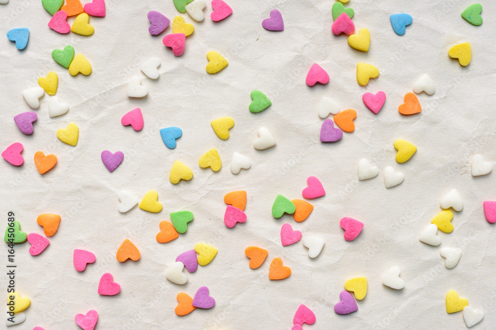 Scattered candy hearts Scattered candy hearts