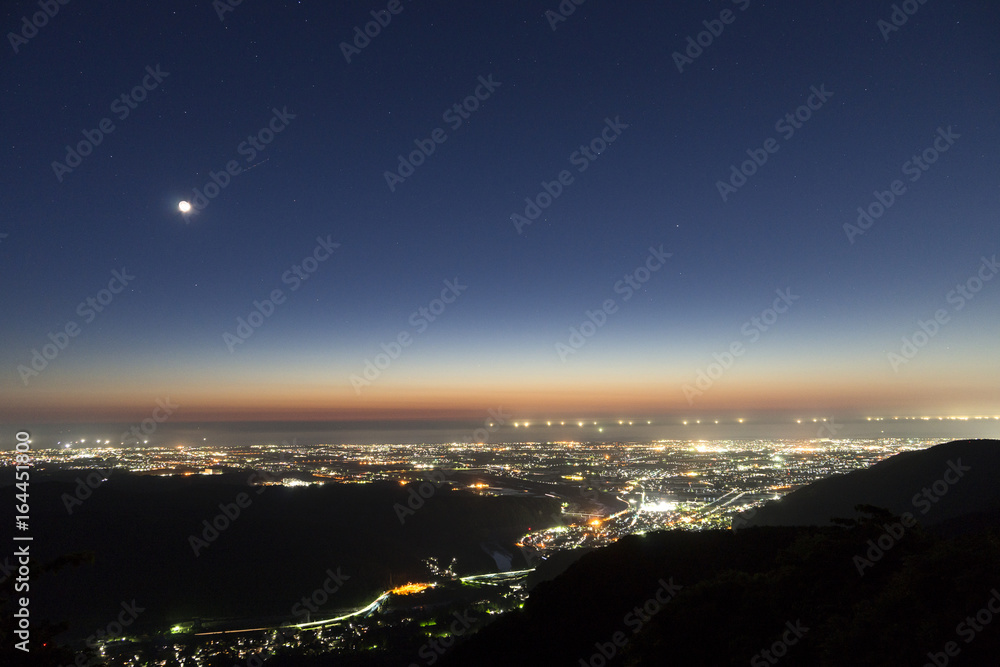 手取川扇状地の夜景 手取川扇状地の夜景
