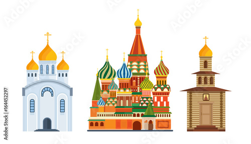 Monuments architecture, famous Orthodox Church of St. Basil Blessed, cathedral.