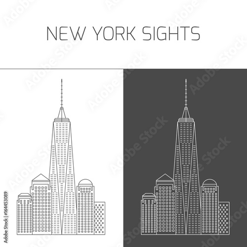 New York sights. Freedom Tower. World Trade Center