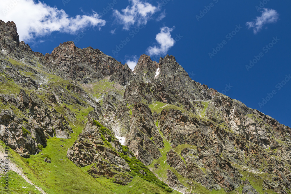 Jamtal Mountains Near  In Galtuer, Austria