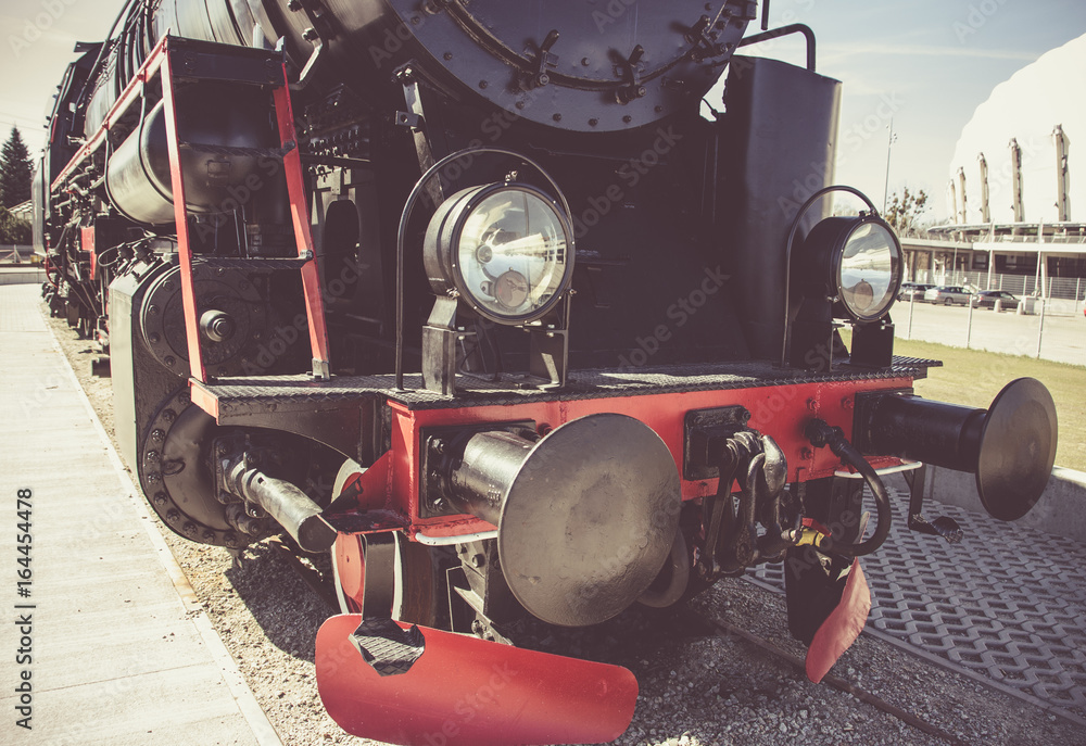 Fototapeta premium Details of Polish steam locomotive.